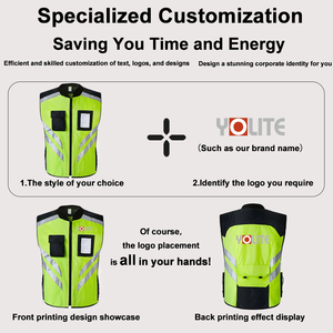 Yolite Nhà cung cấp chất lượng hàng đầu 120 GSM thợ điện phản quang an toàn vest HS mã với logo số lượng lớn mua sắm trực tuyến bán Hi VIS vest - Product Image 6