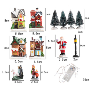 2023 nuevo conjunto de pueblo de <span class=keywords><strong>Navidad</strong></span> en miniatura Casa de resina Led <span class=keywords><strong>Lemax</strong></span> accesorios de pueblo de <span class=keywords><strong>Navidad</strong></span> Decoración - Product Image 2