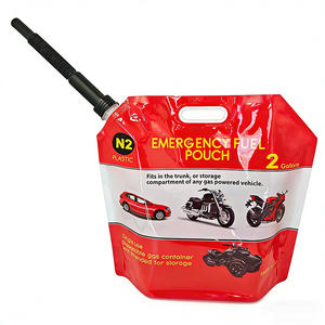 Pochette souple refermable en PE écologique de 2 gallons avec grand bec verseur pour huile de voiture et nettoyant vitres liquide - Product Image 1