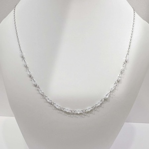 Collier minimaliste en argent sterling 925 plaqué or 18 carats avec pierre précieuse, pour l'été, à porter au quotidien, avec nœud, pour femmes. - Product Image 4