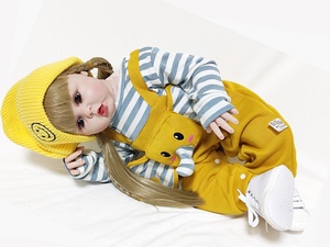 R & B 도매 60Cm 이미 완성 된 소장 예술 거대한 Bebe 인형 아기 부드러운 실리콘 Reborn 유아 소녀 인형 - Product Image 3