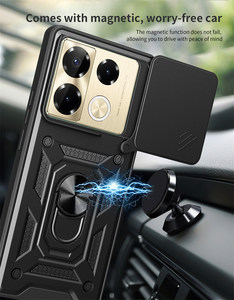 Per Infinix Note 40 30 12 Pro / Zero Ultra 30 20 / Note <span class=keywords><strong>11S</strong></span> custodia Slide obiettivo protezione cavalletto per telefono armatura custodia posteriore - Product Image 2