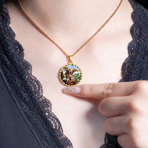 Collier pendentif de la série Saint Michel Archange, image d'icône religieuse, accepte les motifs personnalisés, vente chaude - Product Image 2