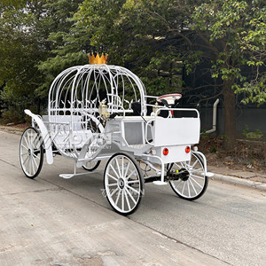 Carruaje de Cenicienta Motorizado de Alta Calidad al por Mayor, Carros de Caballos con Forma de Calabaza para Bodas, Carruaje de Cenicienta para Princesas - Product Image 5