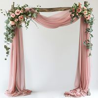 Kain Chiffon Dusty Rose Premium Romantis untuk Dekorasi Latar Belakang Pernikahan, Tirai Lengkung, dan Hiasan Panggung