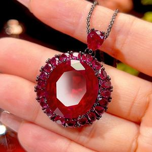 Wholesale Eco-friendly Copper Fashion Jewelry <b>Sets</b> Women 18*20mm Red Zirconia Premium Necklace <b>Earrings</b> Ring <b>Set</b> - Product Image 3