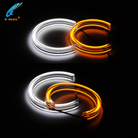 Feux avant LED Angel Eyes en cristal semi-circulaire bicolore 131 mm * 4, DRL lumineux pour BMW E36 E46, nouveaux accessoires d'éclairage automobile