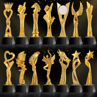 Star Thumb Diamond Award, Crystal Trophy Medal Metal Glass Microphone Awards Crystal Music Trophy For Music Events/