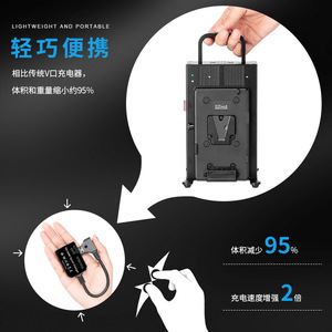 Chargeur de batterie Somostel V-Mount 100W PD à charge rapide Type C pour appareil photo - Product Image 1