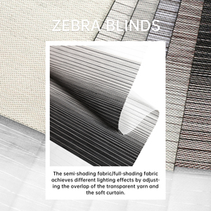 Persianas Verticales Inalámbricas SAMADHI Zebra para Ventanas, Diseño Vertical para el Hogar, de Poliéster - Product Image 2