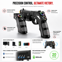 Manette de jeu sans fil avec éclairage RGB, manette de jeu ergonomique pour Nintendo Switch / PC / Android / IOS, jeux de tir FPS