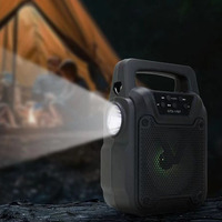 Speaker Nirkabel Portabel GTS-1767 Terlaris di Afrika, Bertenaga Surya Ganda, Radio Darurat 4-Inci, RGB Plastik