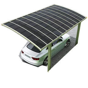 Structure de garage en métal <span class=keywords><strong>6x6</strong></span> à conception en porte-à-faux, cadre en aluminium, auvent de stationnement, abri de voiture - Product Image 1