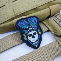 Parche suave de insignia táctica de goma de PVC Call of Duty Night Battle Ghost con gancho para exhibición