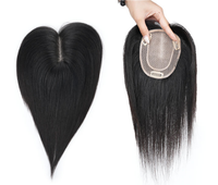 LLBeauty Topper sans couture en cheveux humains vierges chinois, base en soie nouée à la main, densité 110%, cheveux raides, cuir chevelu naturel, fournisseur de premier plan