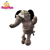 Boneka Tangan Hewan Bulu Panjang Bahan PP Cotton, Sarung Tangan Interaktif Orang Tua-Anak, Boneka Mulut Terbuka untuk Bercerita di TK