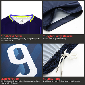 Wholesale China sublimation latest design Thailand quality cheap blank soccer jersey - Product Image 4