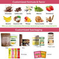 Etiqueta privada Superfood Reemplazo de comida Seta Fresa Proteína Batido Proteína a base de plantas Mezcla de superalimentos en polvo