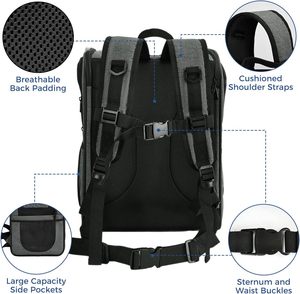 कुत्तों के लिए एपॉलो वॉकर पालतू वाहक बैकपैक ठोस पर्यावरण अनुकूल सुरक्षा कुशन बैक समर्थन 15 किलोग्राम क्षमता यात्रा लंबी पैदल यात्रा यात्रा लंबी पैदल यात्रा यात्रा - Product Image 4