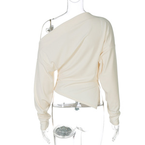 <span class=keywords><strong>T</strong></span>-Shirt a manica lunga da donna Boutique di moda autunno 2025 nuovo Design all'ingrosso - Product Image 5