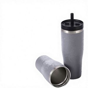Gobelet isotherme portable en acier inoxydable 304 pour voiture, avec paille, double paroi sous vide, grande capacité, pour l'extérieur - Product Image 1