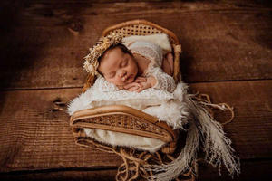 Cuna de bebé de ratán hecha a mano ecológica | Cuna moderna de mimbre natural para recién nacido | Muebles de guardería hechos a mano Dormitorio de hospital - Product Image 5