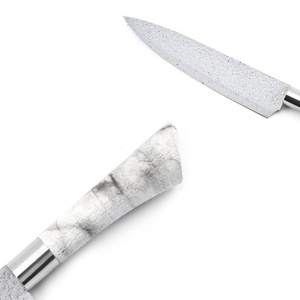 Ensemble de couteaux de style marbre tendance, 6 pièces, antiadhésifs, pour la cuisine - Product Image 5