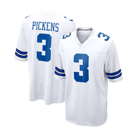 Vente en gros 2026 Dallas 13 Caleb Downs 4 Prescott 88 Lamb 3 # Pickens Lettre brodée 100% polyester respirant à séchage rapide unisexe