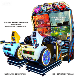 Jeu d'arcade de course commercial à 4 écrans multi-vues, jeu de conduite à monnayeur pour 2 joueurs « Overspeed Racing » avec sièges à mouvement - Product Image 1