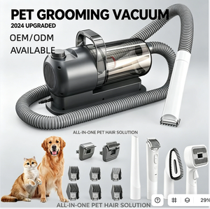 <span class=keywords><strong>Aspiradora</strong></span> para Mascotas, Kit de Limpieza 6 en 1, Removedor de <span class=keywords><strong>Pelo</strong></span> para Perros y Gatos, Cepillo Cortapelos en Blanco y Negro - Product Image 1