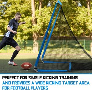 Filet <span class=keywords><strong>de</strong></span> pratique <span class=keywords><strong>de</strong></span> football en acier thermolaqué avec poche extra profonde et sac <span class=keywords><strong>de</strong></span> transport pour le tir au pied et le lancement - Product Image 4