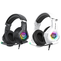 Casque de jeu filaire circum-auriculaire avec son surround, micro anti-bruit et éclairage RGB pour PC, PS5, PS4, Switch – Vente en gros directe usine