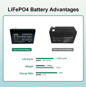 แบตเตอรี่ LiFePO4 12Ah 12V สำหรับการบำรุงรักษารอบลึกฟรีสำหรับอุปกรณ์ระยะไกลและระยะไกล - Product Image 4