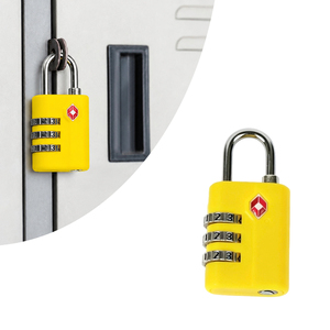 <span class=keywords><strong>Cadenas</strong></span> de voyage ergonomique <span class=keywords><strong>à</strong></span> cadran incurvé avec 3 chiffres, <span class=keywords><strong>code</strong></span> douanier TSA007 et trou pour clé maîtresse - Product Image 1