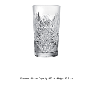 Hobstar Long Drink Glass 47.3 cl H 15.7 cm Ø 8.4 cm Libbey - Product Image 3