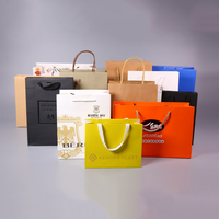Bolsa de Papel Roja Personalizada para Bodas, Festivales, Navidad, Lápiz Labial, Cosméticos, Perfume/Regalo/Joyería, Bolsa de Papel con Logotipo Personalizado