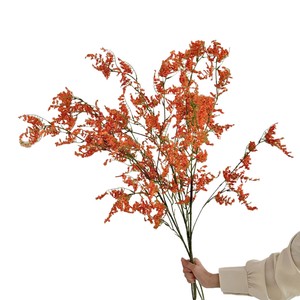 Fleurs artificielles Yasunobu, herbe d'amour rose et blanche en plastique, branche unique pour décorations de mariage - Product Image 5