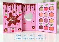 Palette de fards à paupières fraise et cerise en gros – Cosmétiques mignons – Vente en gros de fards à paupières