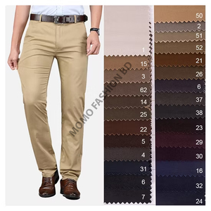 Comfortable Stretch Twill <b>Pants</b> for <b>Men</b> All Day Wear Stylish Regular Fit Breathable Eco-Friendly 100% Cotton Canvas <b>Pants</b> for - Product Image 5