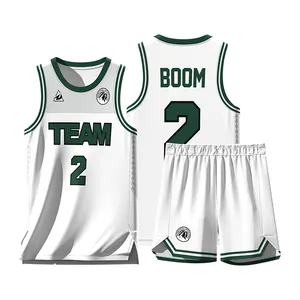 Di alta qualità ultimo Design personalizzato sublimazione basket uniforme poliestere traspirante rapido asciutto basket Jersey Set