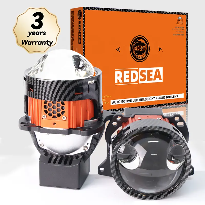 REDSEA E500 proyektor bi-led 3 inci 100W, proyektor aes sinar rendah tinggi 70 watt kualitas tinggi Service laser ganda bi led LHD/RHD
