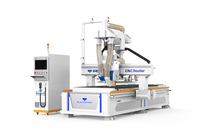 Máquina CNC para Muebles 1328, Router CNC con Sistema ATC, Máquina de Perforación y Ranurado de Puertas de Madera con Husillo de Sierra