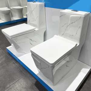 Hiện đại khách sạn thiết bị vệ sinh gốm phòng tắm nước Closet vuông nhà vệ sinh bát một mảnh đá cẩm thạch nhà vệ sinh - Product Image 1