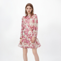 Femmes 2025 printemps nouveau col rond sans manches Mini motif de mode imprimé conception personnalisée