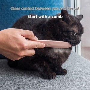 Nuevo diseñado para imitar a un gato lamiendo una púa, cepillo removedor de pelo para gatitos, peine para el cuidado de mascotas, forma de lengua, masaje, cepillo de silicona para gatos - Product Image 6