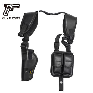 GunFlowerプレミアムPUレザーショルダーホルスター、ダブルマガジンポーチマルチフィットほとんどのモデル - Product Image 2