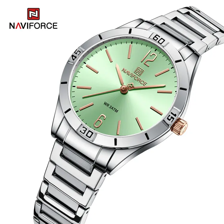NAVIFORCE 5029 SGN NAVIFORCE 5029 SGN watches women wrist luxury green dial Japan Quartz Classic waterproof Lady watch