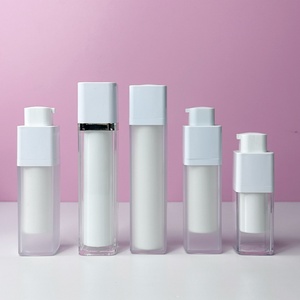 Luxury Replaceable Square Airless <b>Pump</b> <b>Bottle</b> 30ml 50ml Plastic Airless Lotion <b>Bottle</b> for Sunscreen Cosmetics - Product Image 5