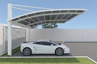 Auvent en aluminium d'extérieur OEM, auvent en polycarbonate, toit de patio, abri de voiture, garages, bois traité sous pression naturel, cadre en métal, abris de voiture
