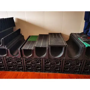 Hot Sale Outdoor Road Rain Water Drainage Channel With Cover U-typed Plastic Drainage Ditch